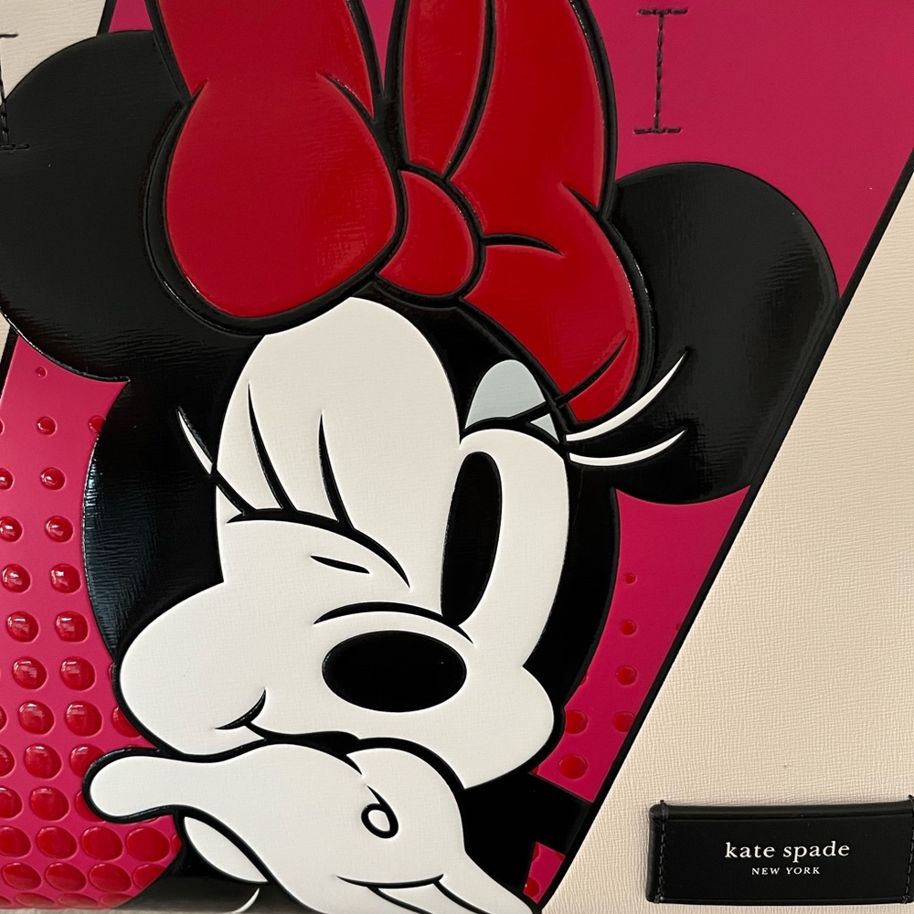 Kate Spade Disney X  Minnie Mouse Zip Top Tote  Parchment NWT - Picture 4 of 7